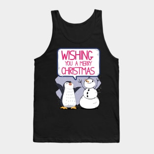 Merry Xmas Penguin Tank Top